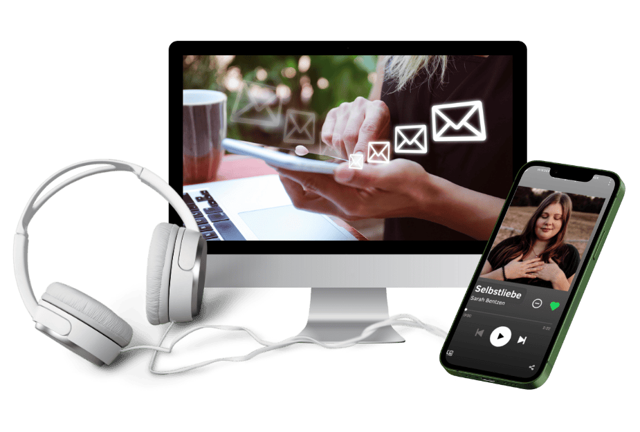 Mockup von den 5 Selflove Secrets by Sarah Bentzen (Selbstliebe und intuitive Ernährung)